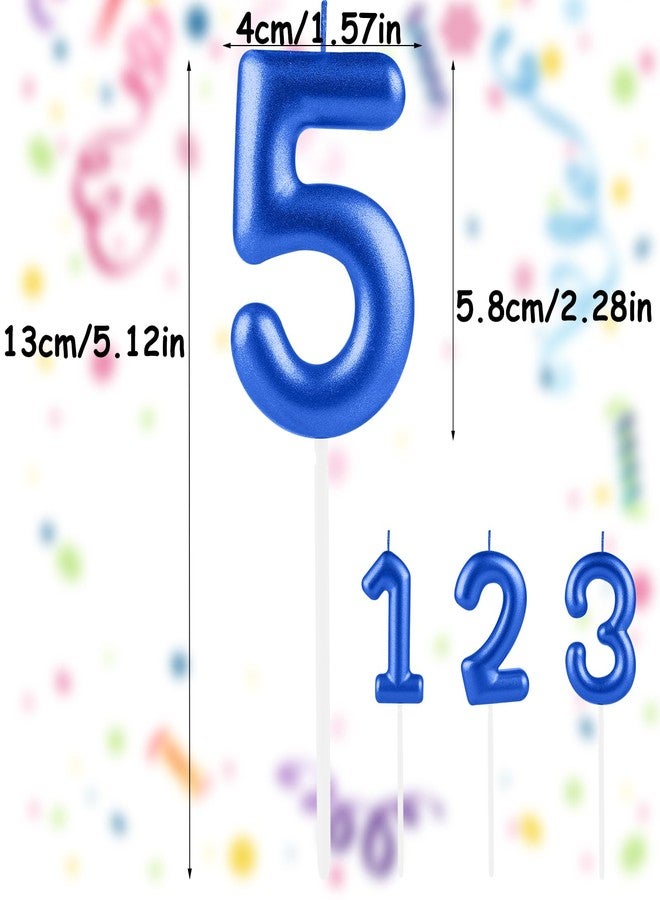 Hongplus Royal Blue Number 18 Candles, Navy Happy 18 Birthday Candles for Cake, Blue Cake Topper Decorations for Men Women 18th Birthday Party Decorations - Image 2